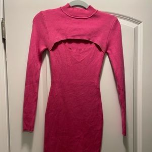 Fore long sleeve cut out sweater dress size small